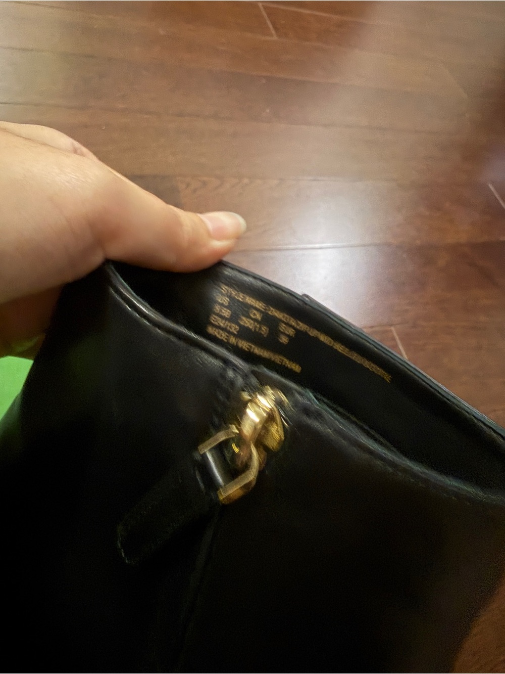 Kate Spade Dakota Zip Black Leather Ankle Boots with Gold Logo Accent Sz 8.5B - Picture 12 of 13